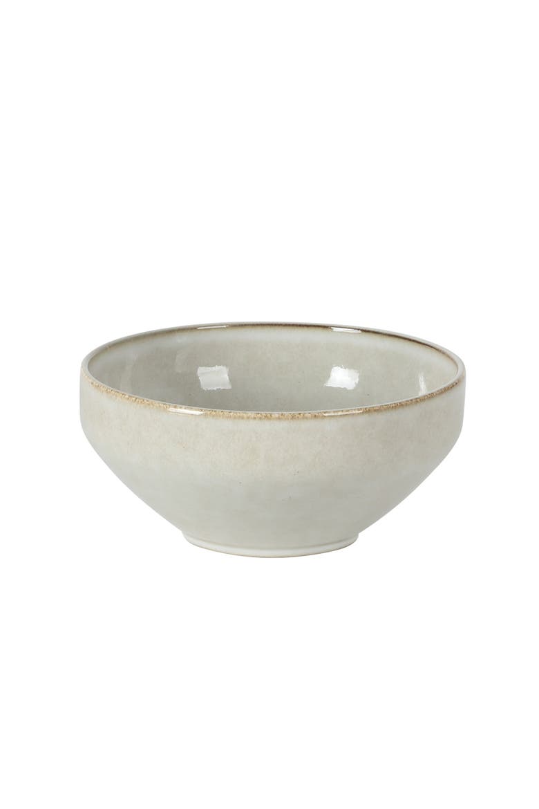 White Sands Plates and Bowls Sets, Stoneware Dinnerware Sets, Reactive Glaze Dish Set - Moonstone White, Alternate, color, Ash