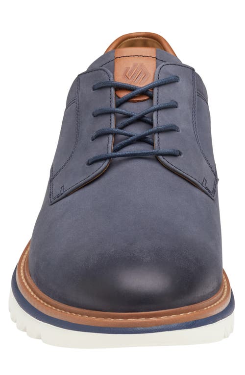 Johnston & Murphy Braydon Plain Toe Derby In Blue