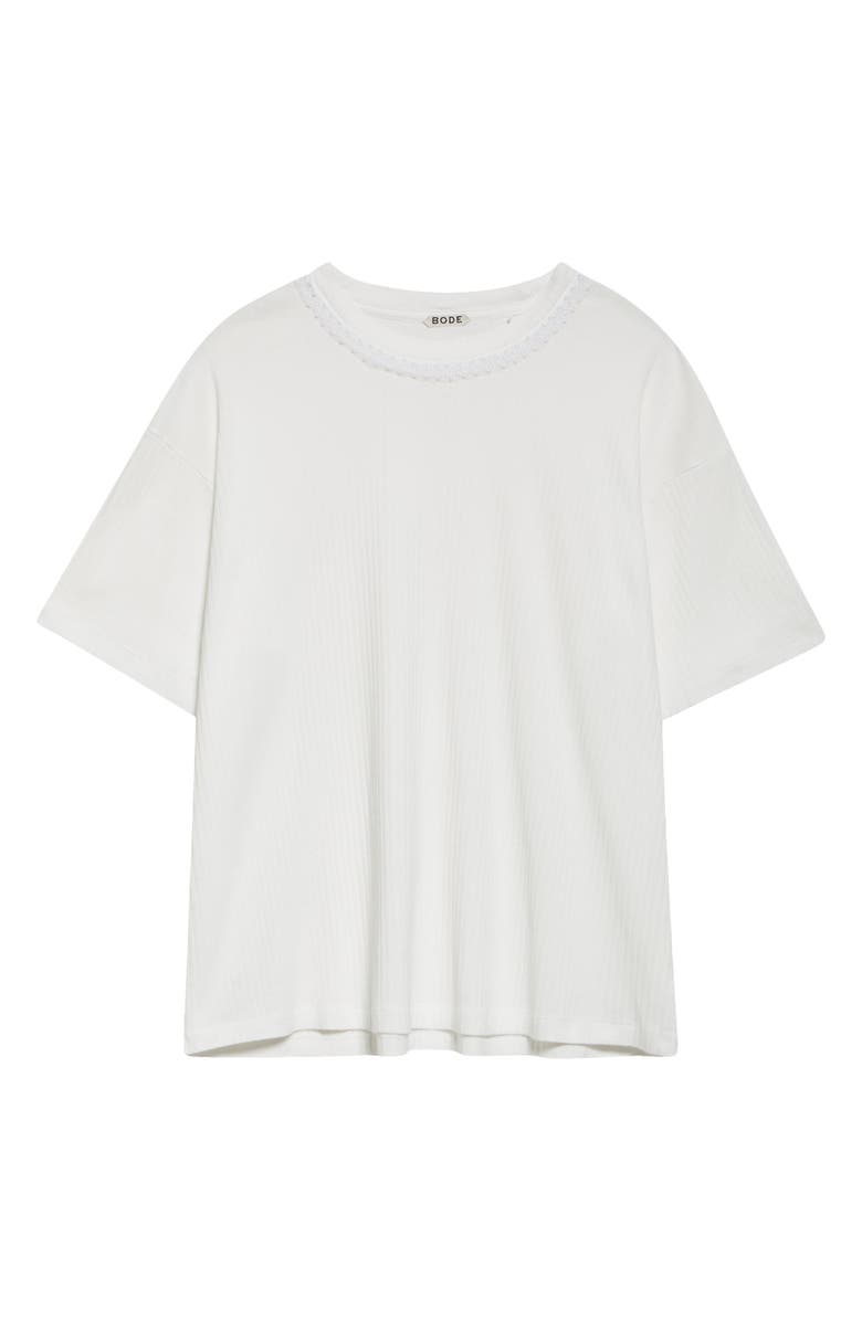 Bode Beaded Salt Marsh T-Shirt, Alternate, color, Cream