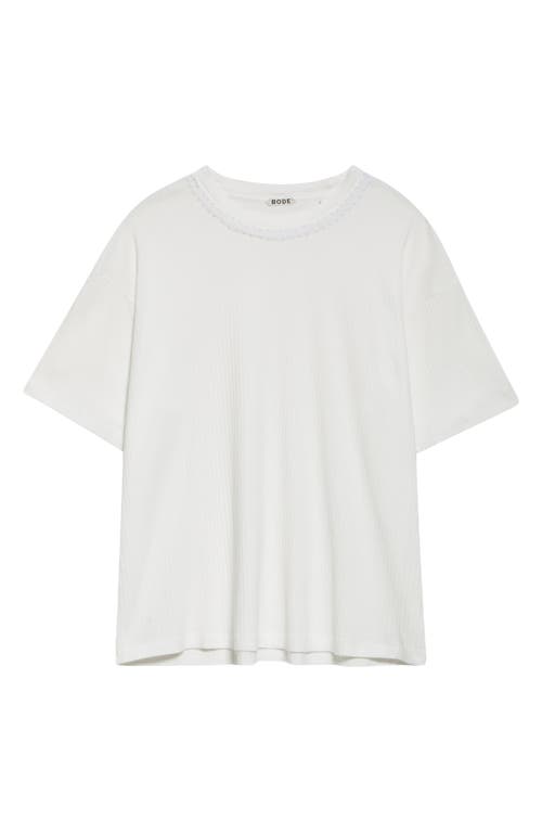 Bode Beaded Salt Marsh T-shirt In Cream