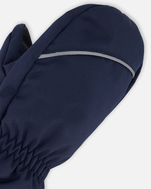 Deux Par Deux Kids Gender Inclusive Winter Mittens Play In Blue