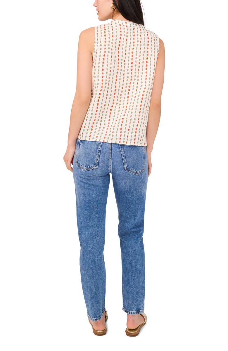 Two by Vince Camuto Print Henley Tank, Alternate, color, Eucalyptus