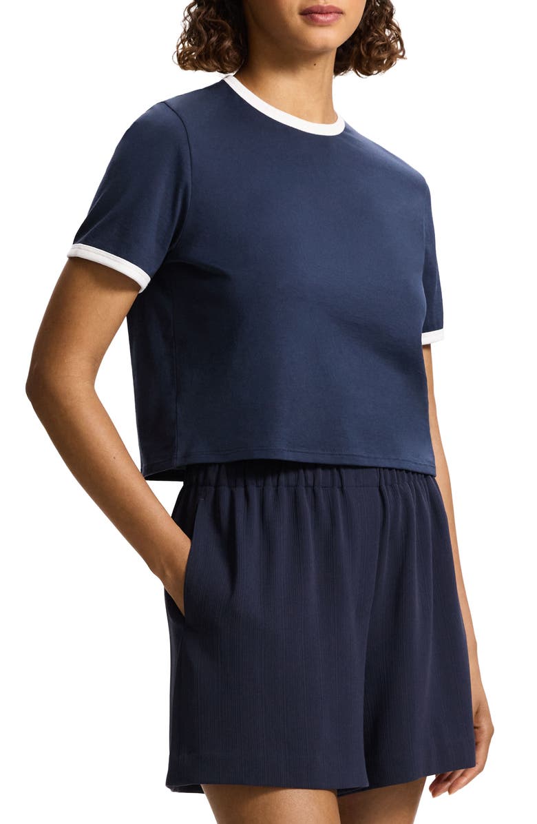 Theory Apex Organic Cotton Crop Ringer T-Shirt, Alternate, color, 