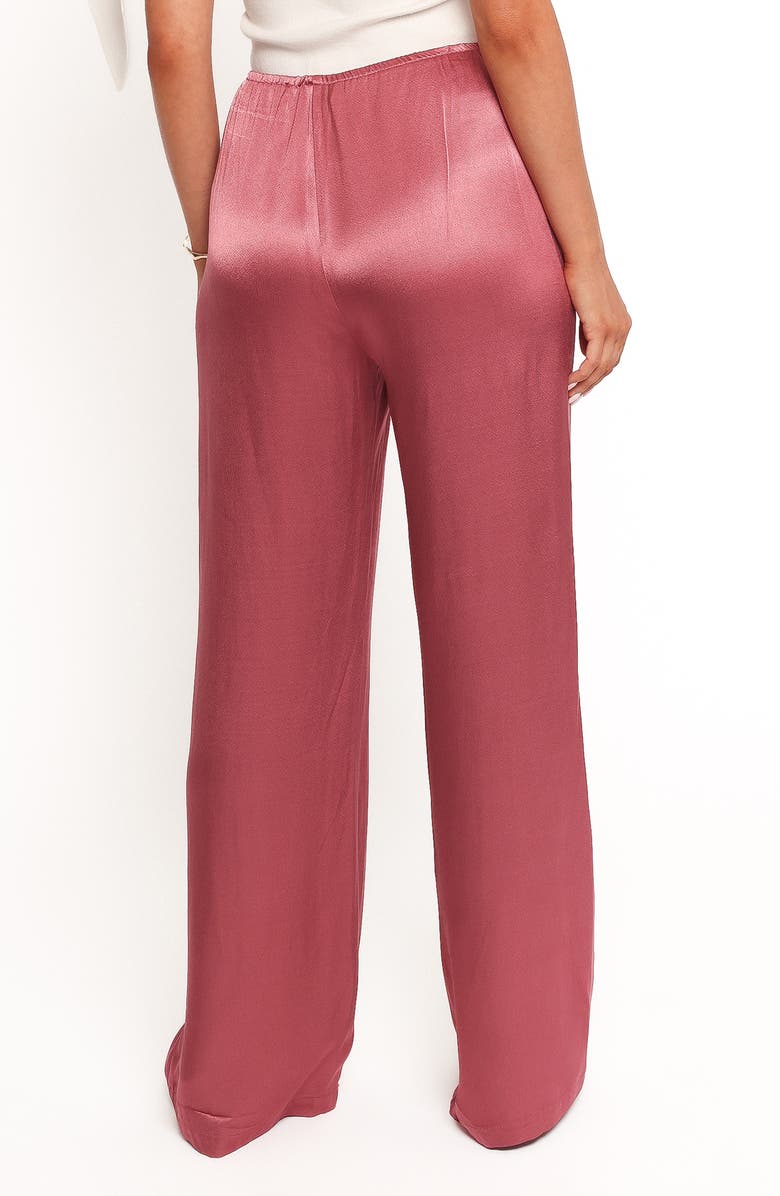 Petal & Pup Carissa Wide Leg Satin Pants, Alternate, color, Dusty Rose