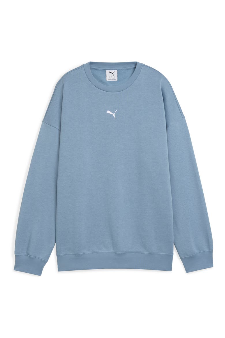 Essentials Oversize Fleece Sweatshirt, Main, color, COOL BLUE