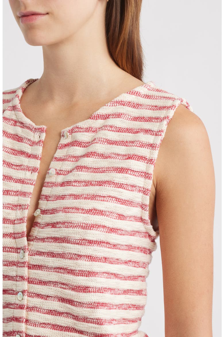 Stripe Crewneck Sweater Vest, Alternate, color, FESTIVAL RED