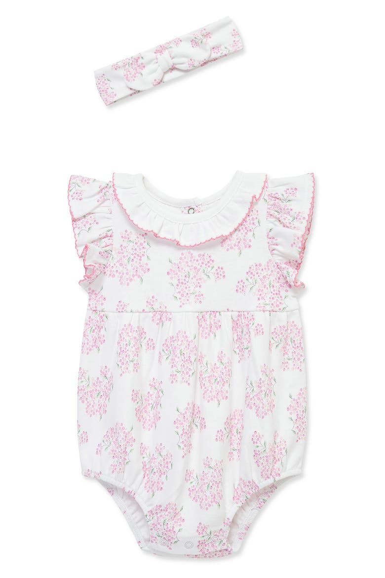 Hydrangea Knit Romper & Headband Set, Main, color, FLORAL