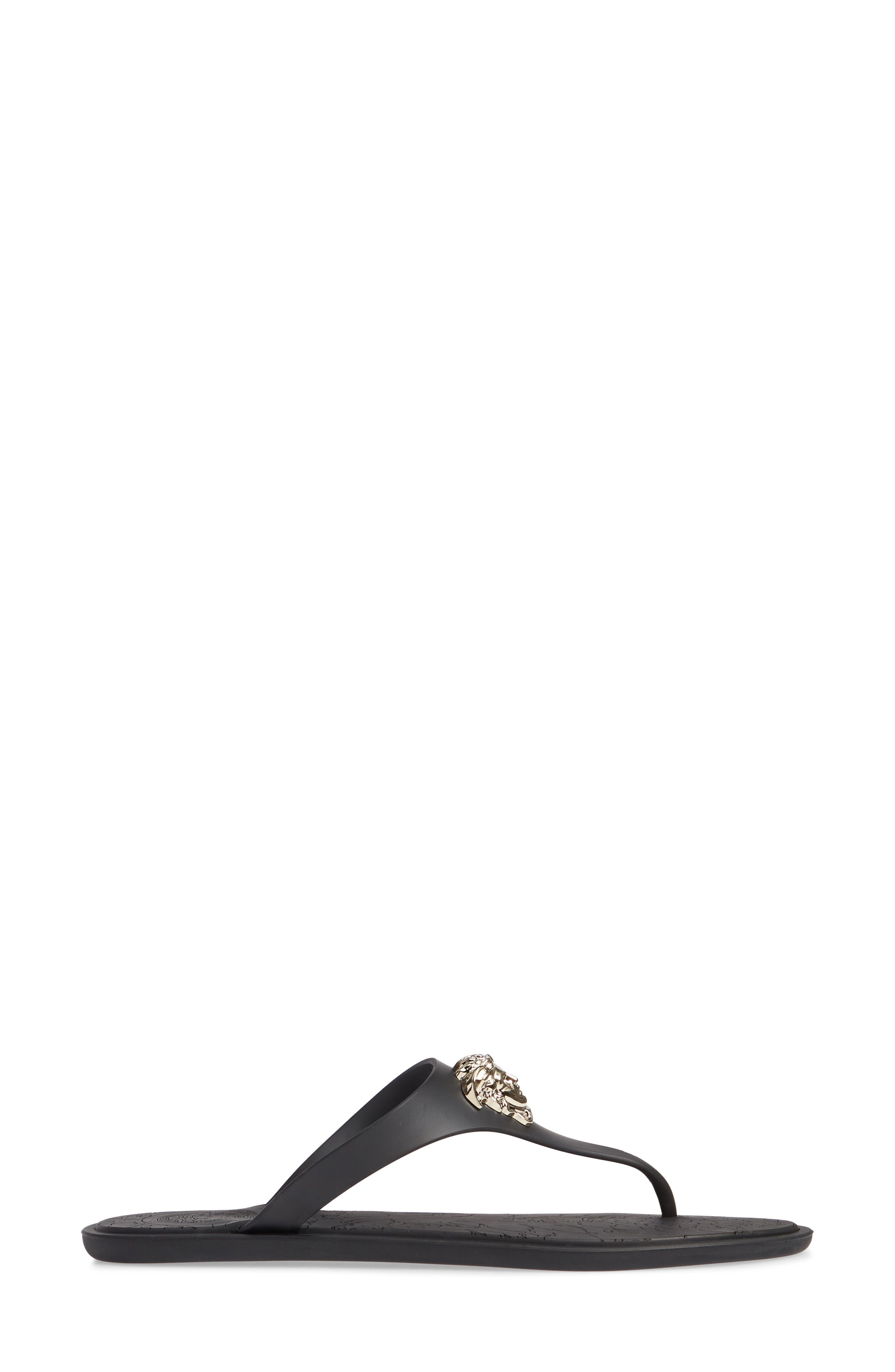 Medusa Flip Flop, Alternate, color, BLACK