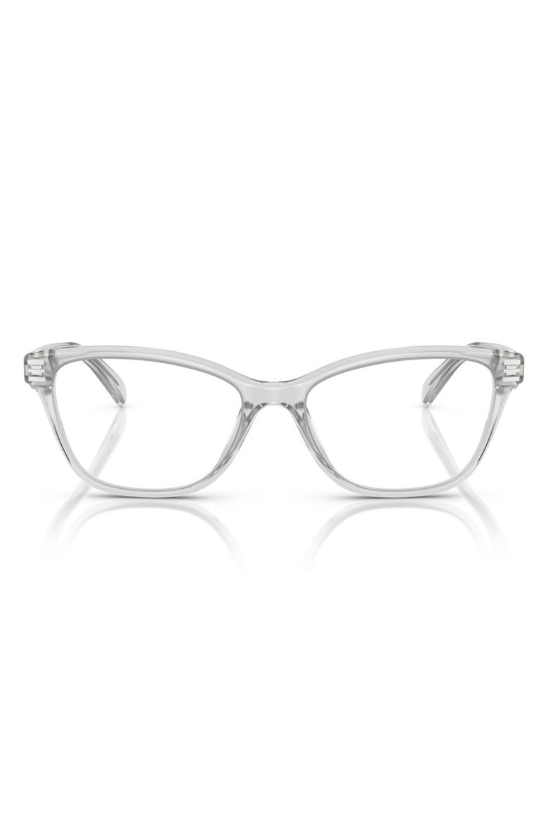 COACH 49mm Pillow Optical Glasses, Main, color, Transparent Dove / Demo Lens