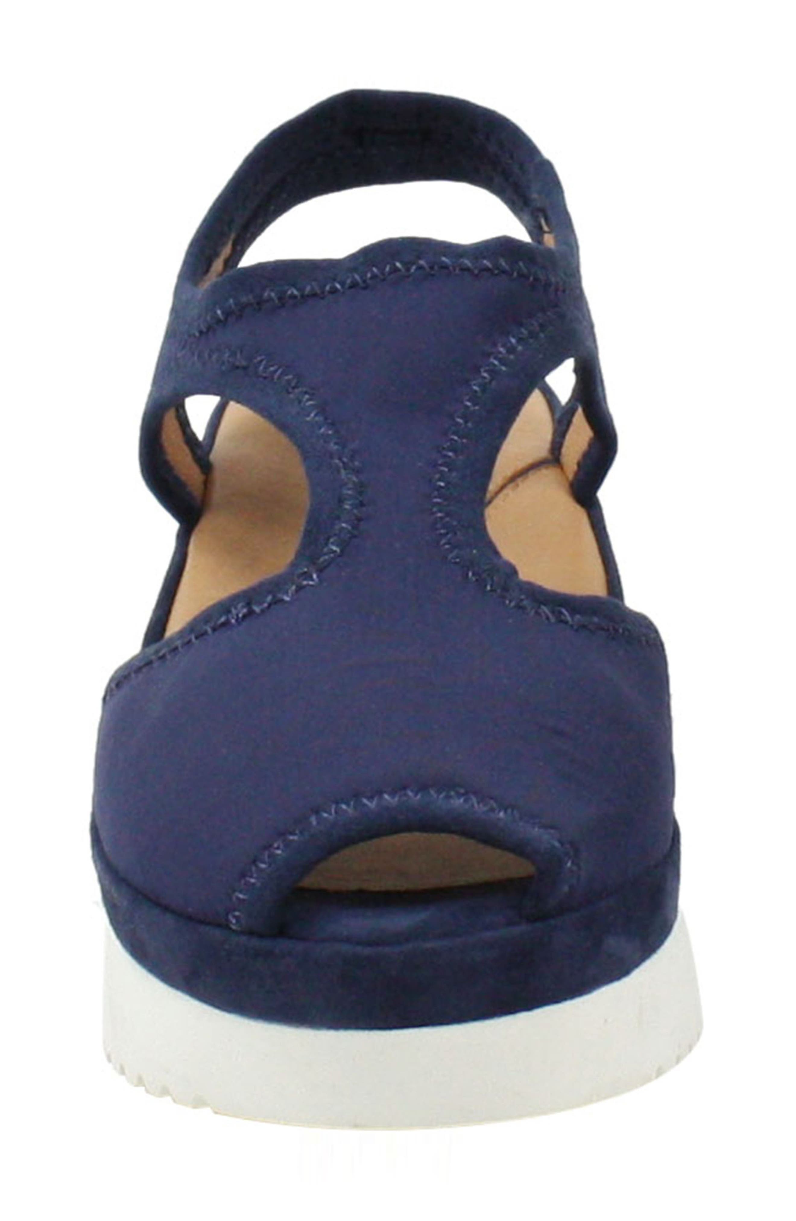 Amichai Wedge Sandal, Alternate, color, NAVY SPANDEX FABRIC