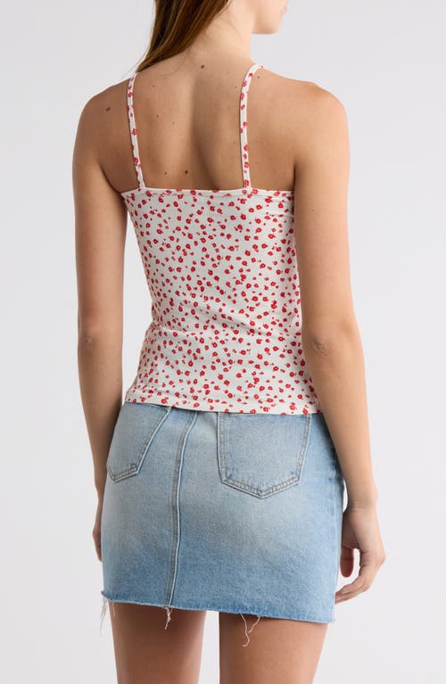 Abound Ruched Front Cami In Ivory- Red Mina Floral