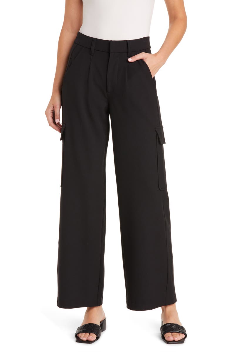 Wit & Wisdom 'Ab'Solution Skyrise Pleated Wide Leg Cargo Pants, Main, color, 