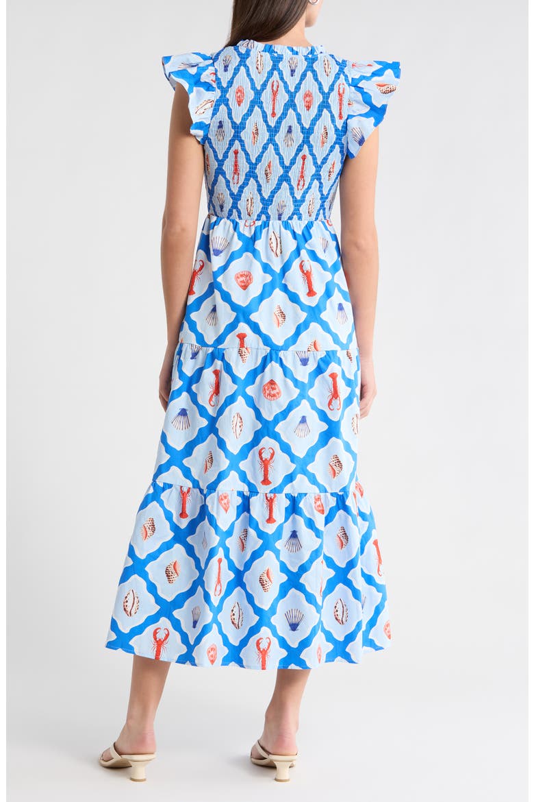 Vesper Sunfire Maxi Dress, Alternate, color, WHITE BLUE-MULTI