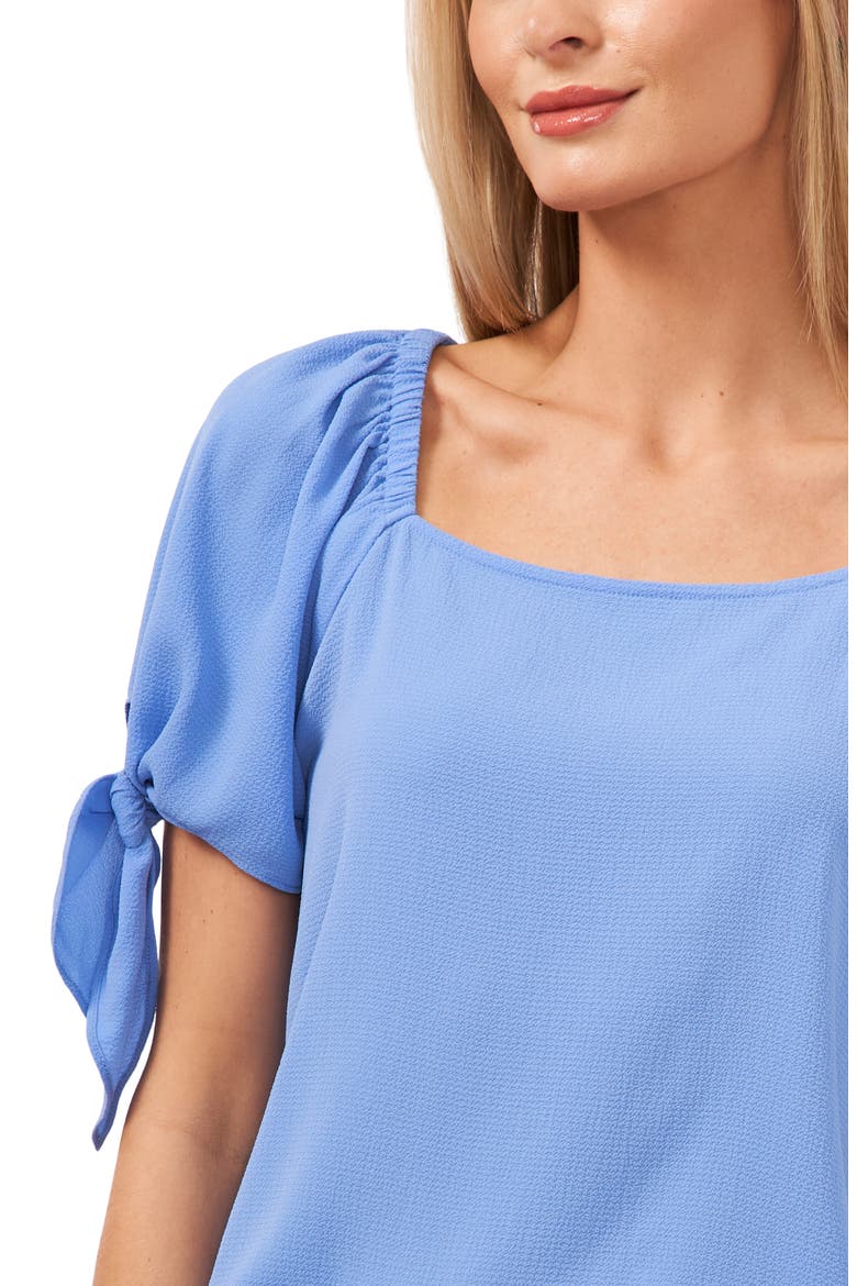 Tie Sleeve Blouse, Alternate, color, BLUE JAY