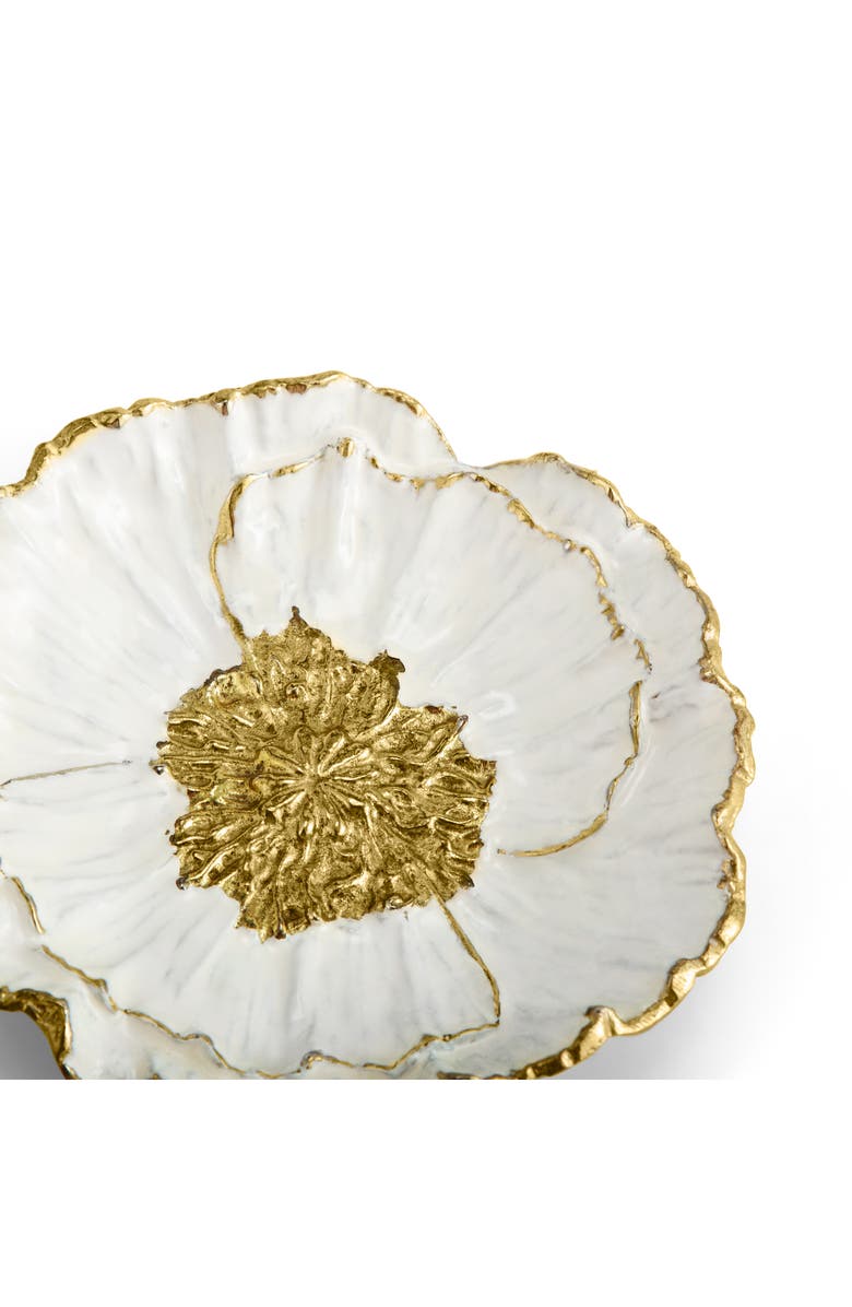 Michael Aram Anemone Catchall Plate, Alternate, color, White/ Gold