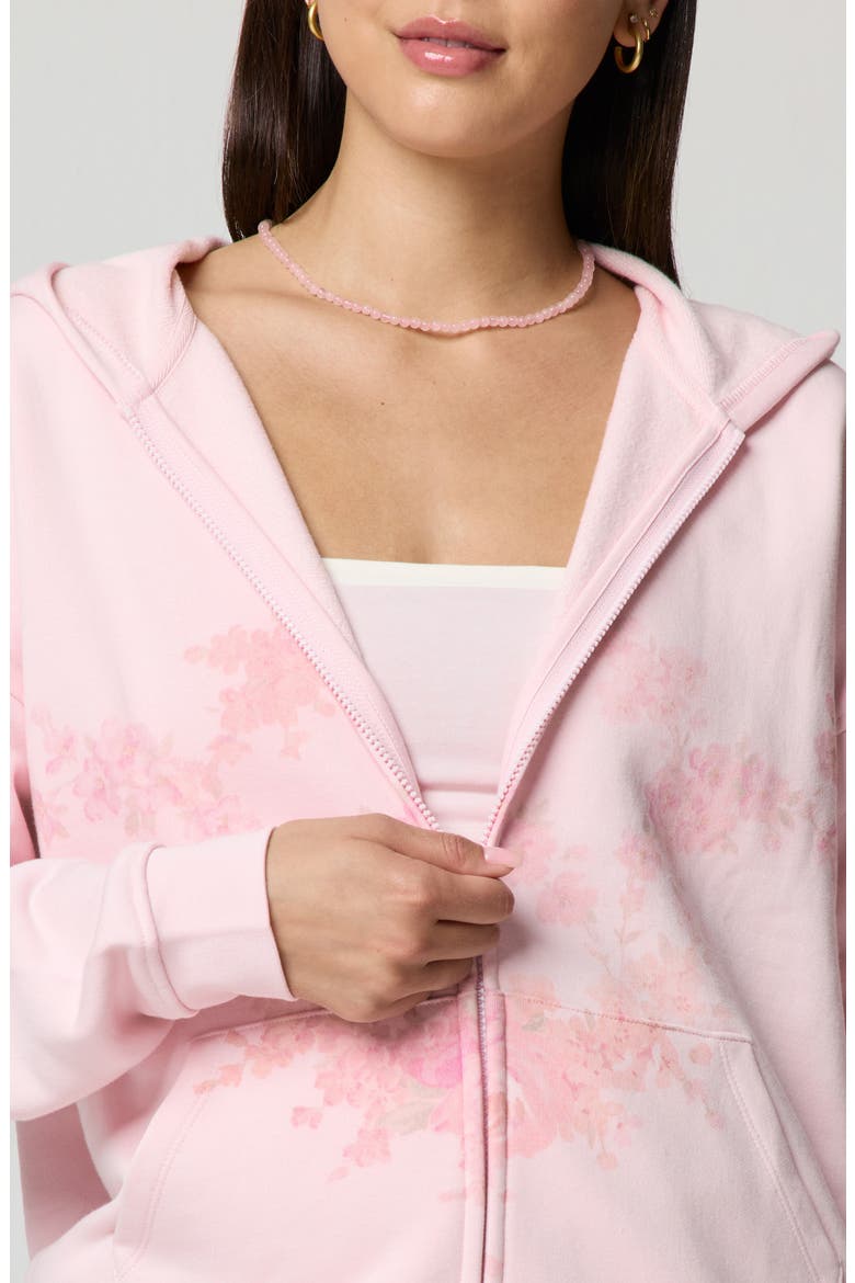 Oversized Zip Hoodie, Alternate, color, BALLET SLIPPER
