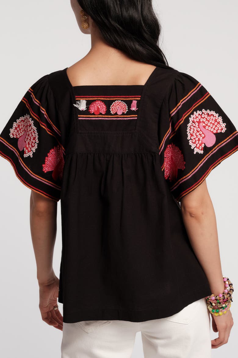 Picnic Peacock Top, Alternate, color, Black/Multi