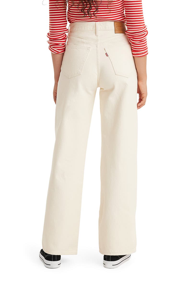 Ribcage High Waist Wide Leg Jeans, Alternate, color, BARELY FREEZING