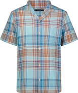 Lucky Brand Plaid Notch Collar Button-Up Shirt