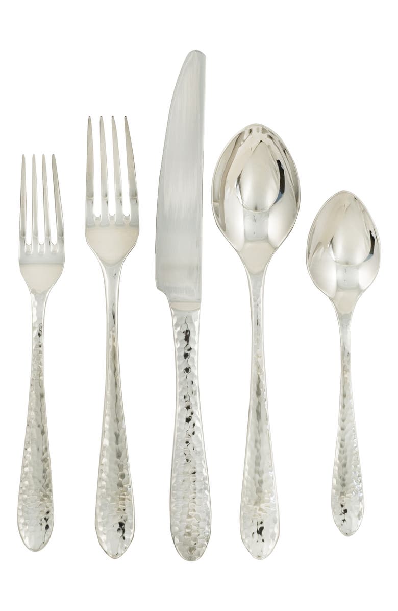 Ginkgo Flatware Starlight 44-Piece Flatware Set, Main, color,