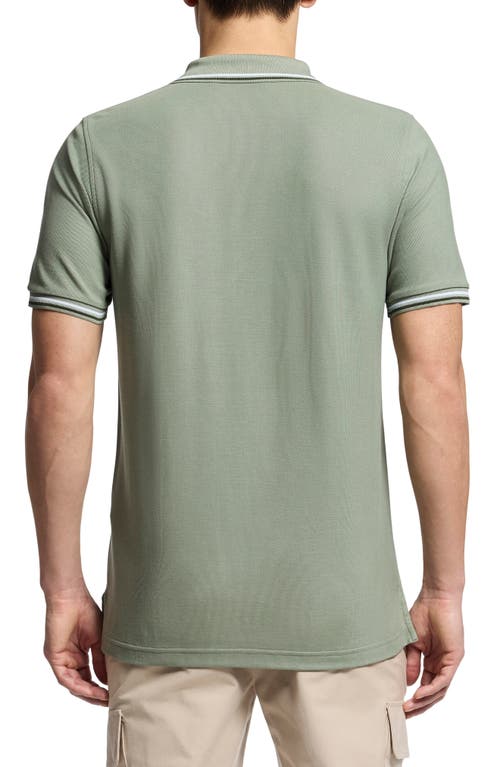 Psycho Bunny Baxter Tipped Pima Cotton Piqué Polo In Sea Spray