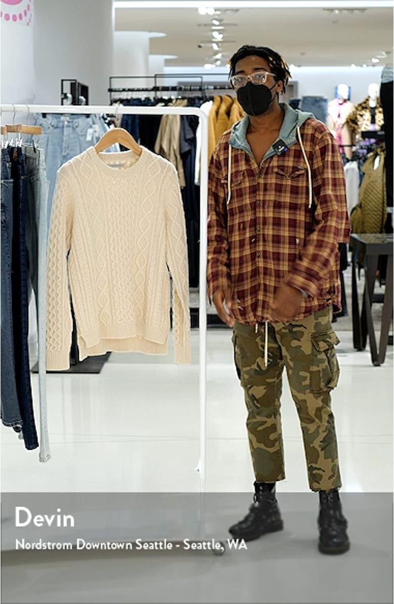 Wool Blend Fisherman Sweater, sales video thumbnail