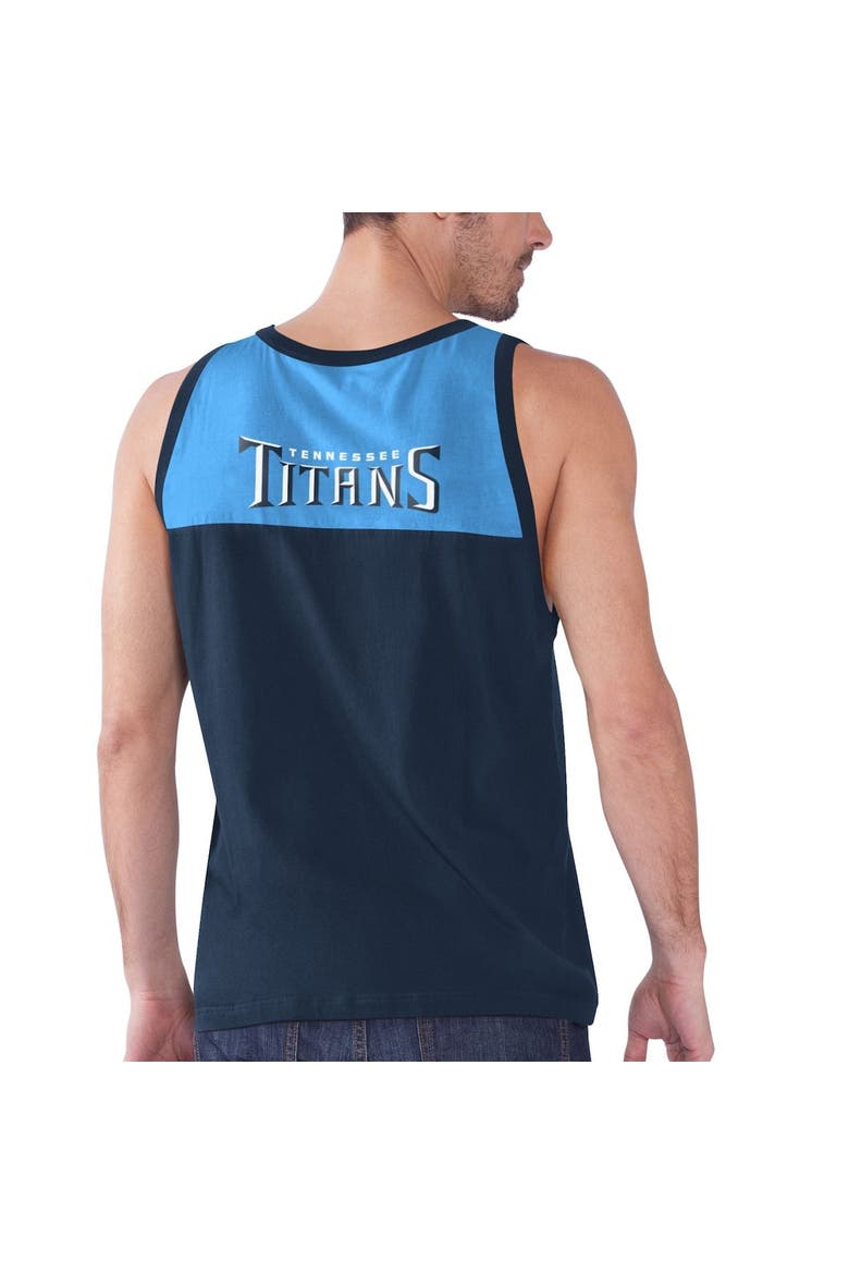 Men's Starter Navy/Blue Tennessee Titans Team Touchdown Fashion Tank Top, Alternate, color, Navy