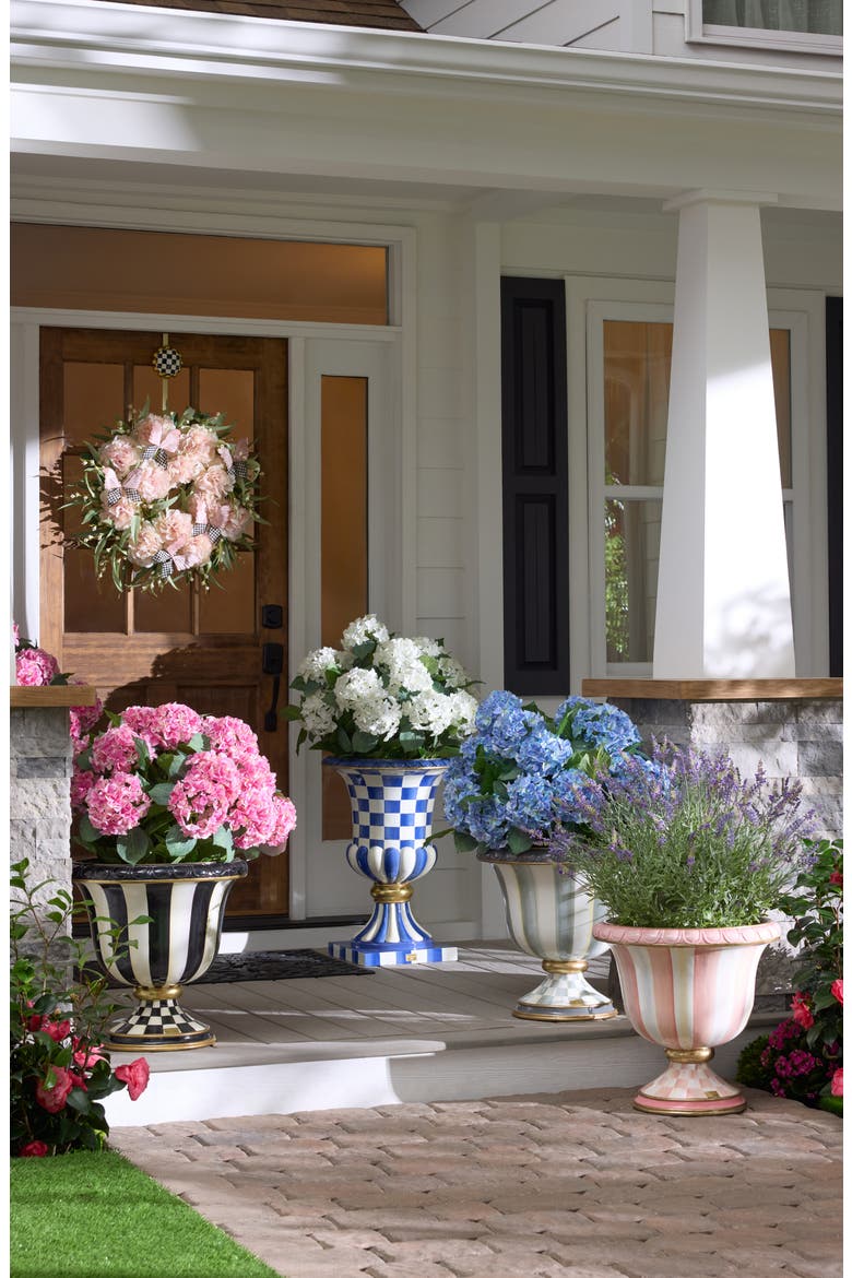 Courtly Stripe Urn, Alternate, color, BLACK/ WHITE