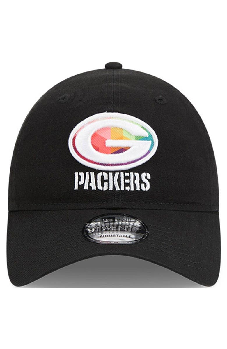 New Era Men's New Era  Black Green Bay Packers 2023 NFL Crucial Catch 9TWENTY Adjustable Hat, Alternate, color, 