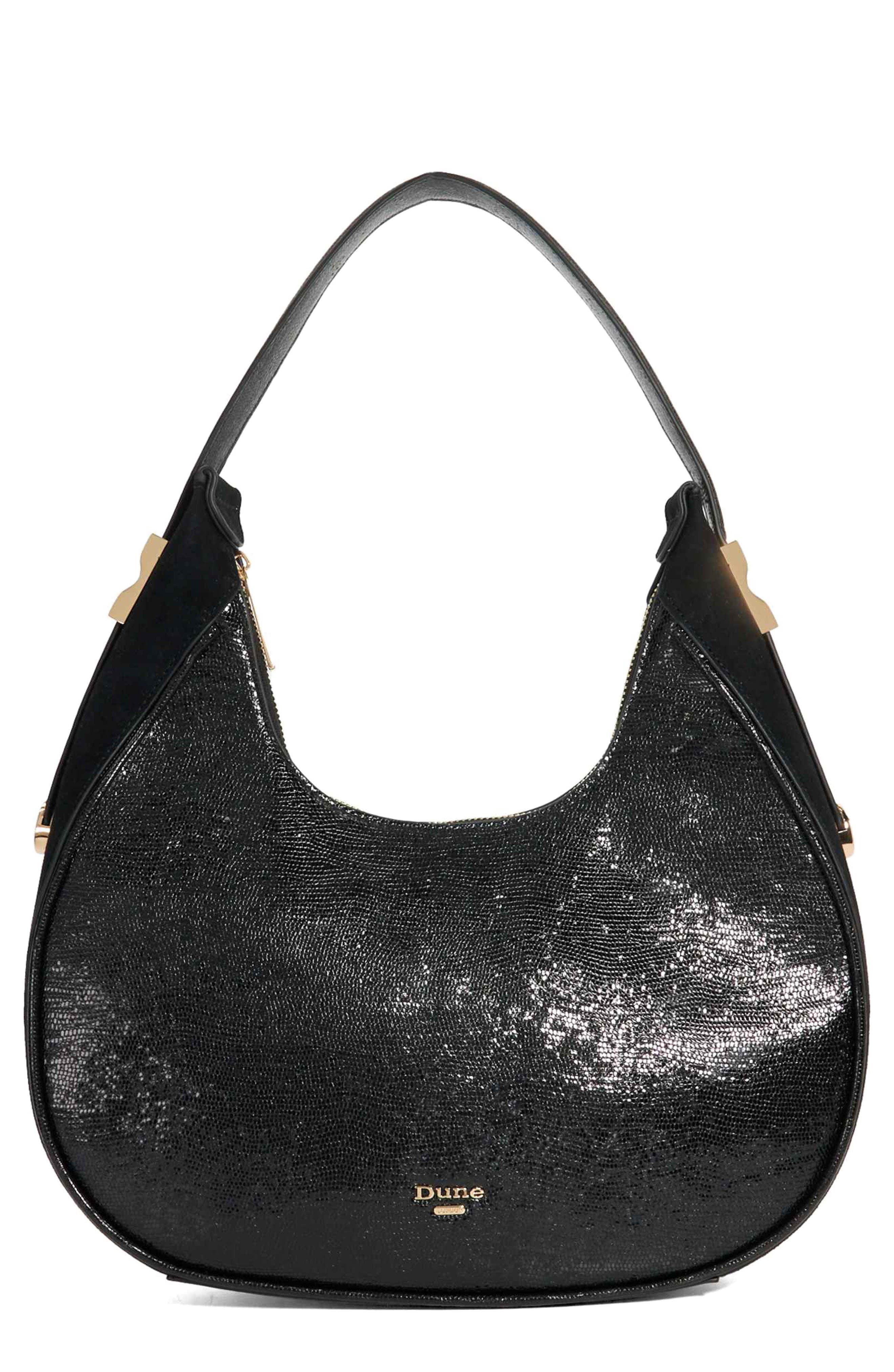 Dune London Dedicated Faux Leather Shoulder Bag, Main, color, Black