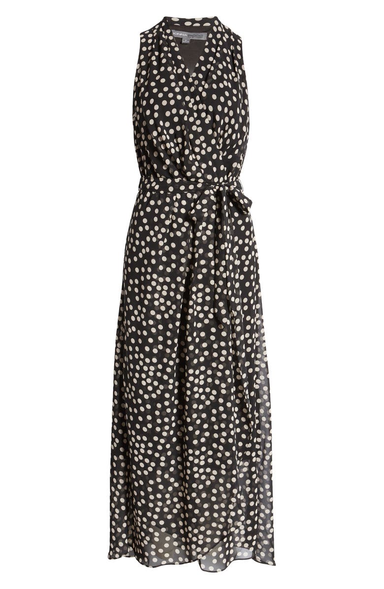 Donna Ricco Halter Neck High/Low Maxi Wrap Dress, Alternate, color, 