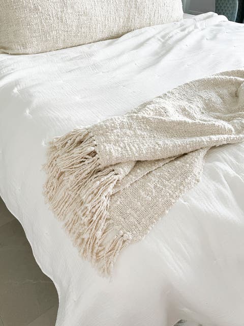 Cozy Cotton Boucle Throw
