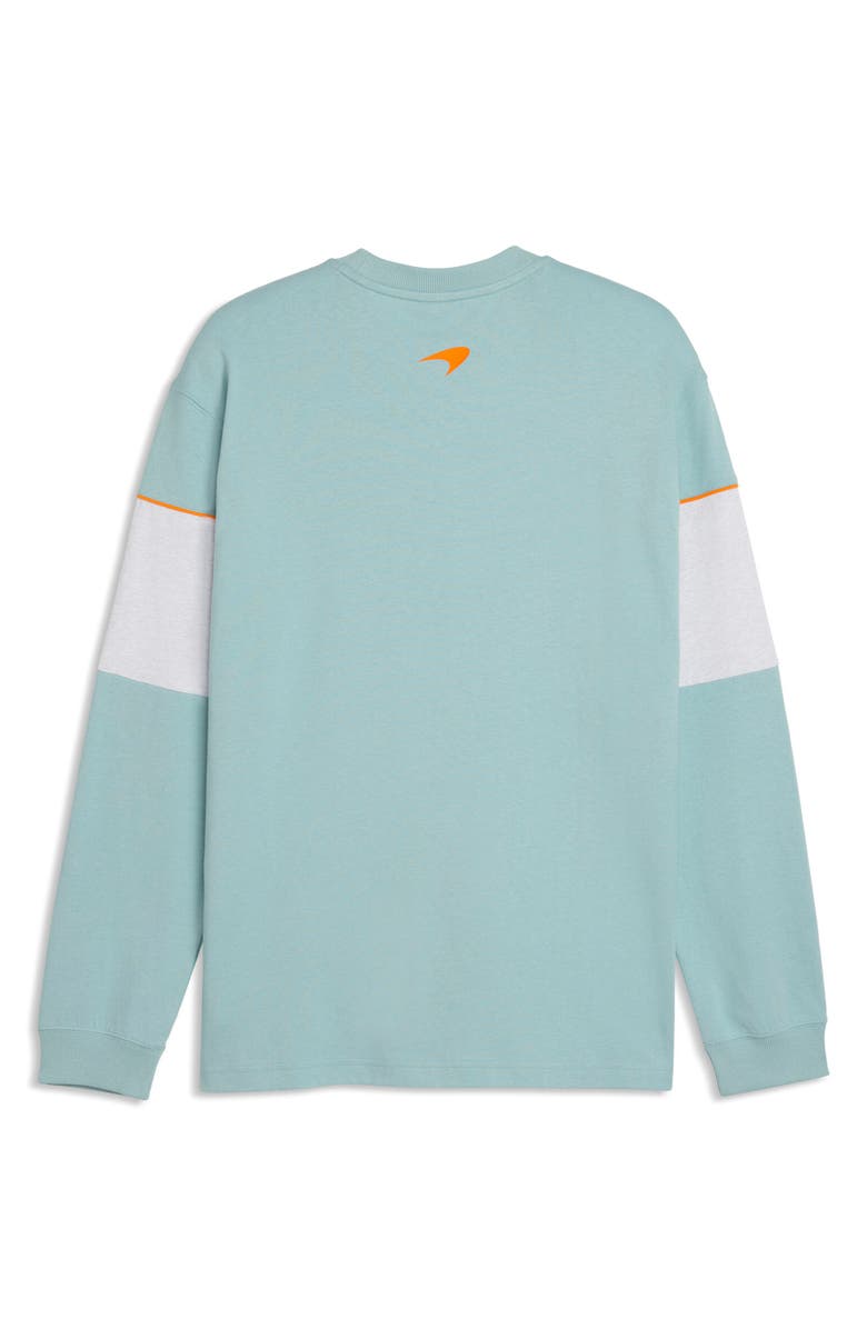 PUMA McLaren Long Sleeve Cotton Graphic T-Shirt, Alternate, color, Seafoam