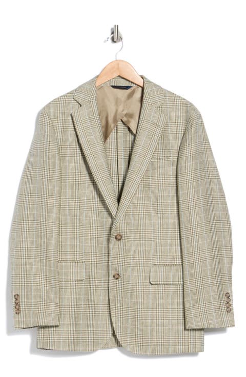 Linen & Wool Blend Two-Button Sport Coat