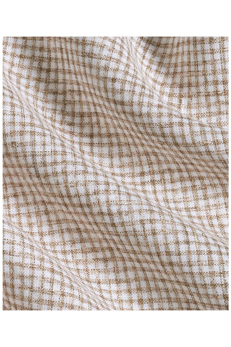 Linen Check Sport Shirt, Alternate, color, WHITE/ DUNE