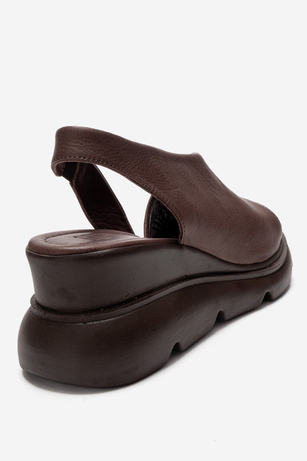 Agusto Leather Platform Sandal, Alternate, color, Brown