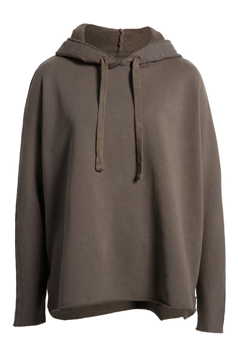 Kane Fleece Capelet Hoodie, Alternate, color, STEEL GREY