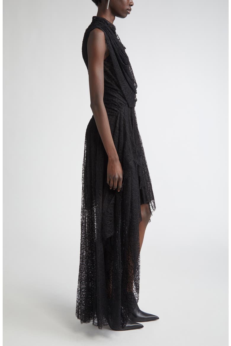 Cobweb Lace Gown, Alternate, color, BLACK