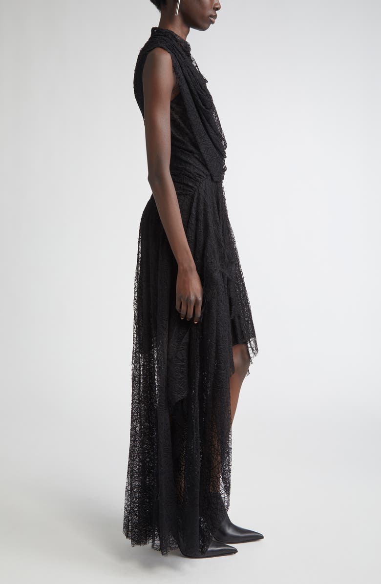 McQueen Cobweb Lace Gown, Alternate, color, Black