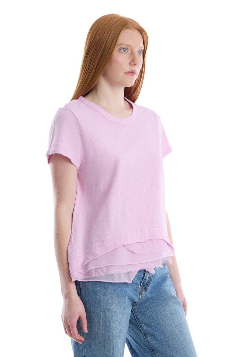 Boxy Short Sleeve Mixed Hem, Alternate, color, Orchid Bouquet