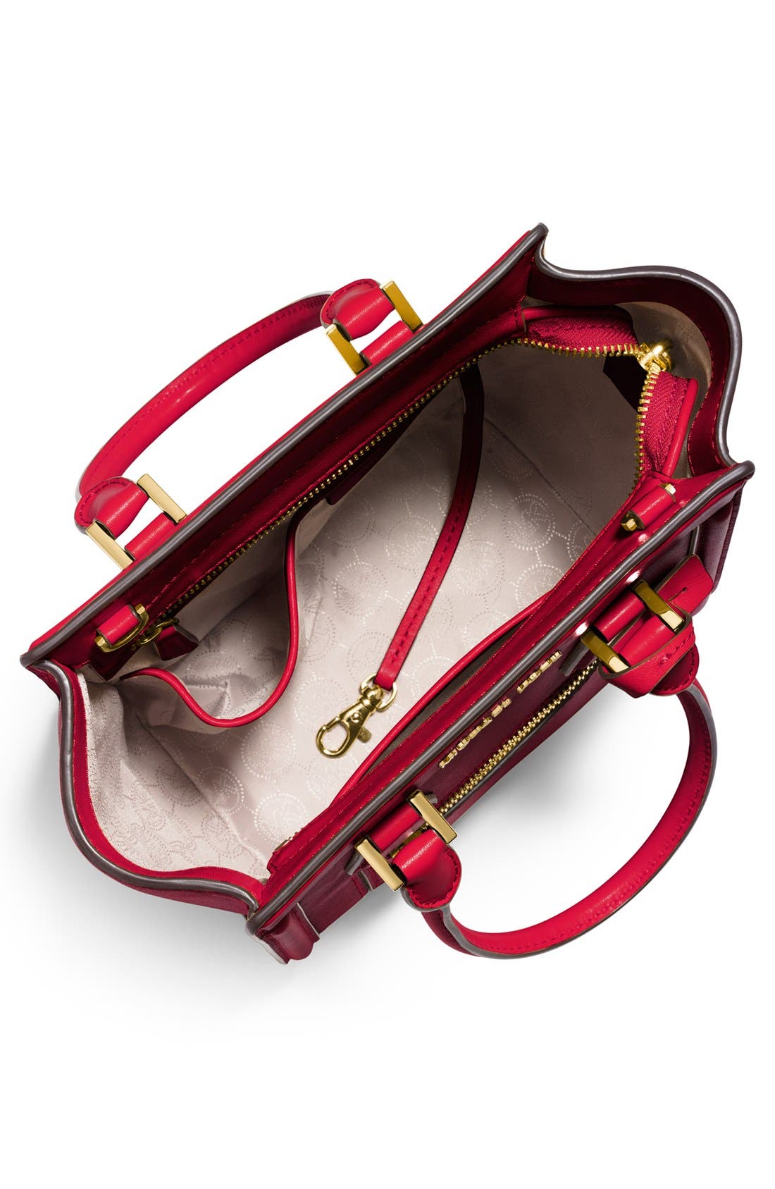 'Medium Colette' Zip Detail Satchel, Alternate, color, CHILI