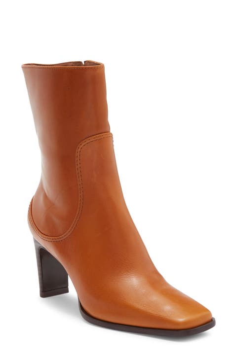 Claudette Leather Ankle Bootie