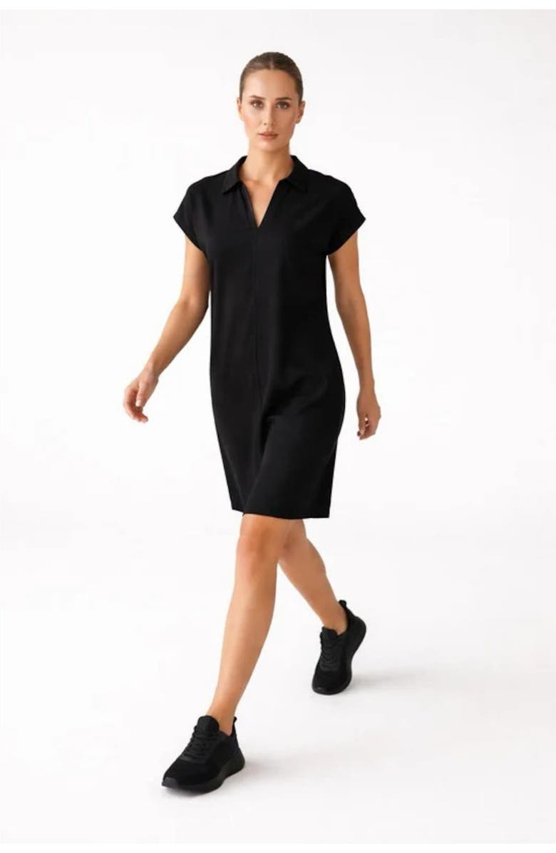 Forever & Always Mavien Short Sleeve Dress, Alternate, color, Black