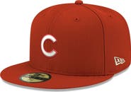 New Era Men's New Era Red Chicago Cubs White Logo 59FIFTY Fitted Hat