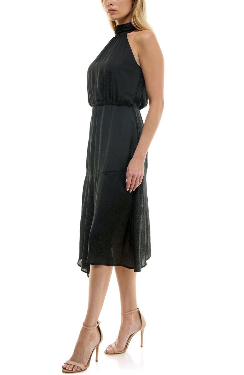 Socialite Tiered Satin Midi Dress, Alternate, color,