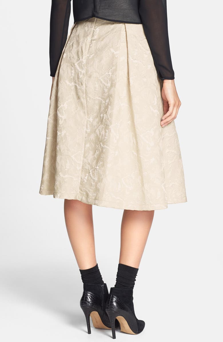 ASTR the Label ASTR Textured Jacquard High Rise Midi Skirt, Alternate, color, 