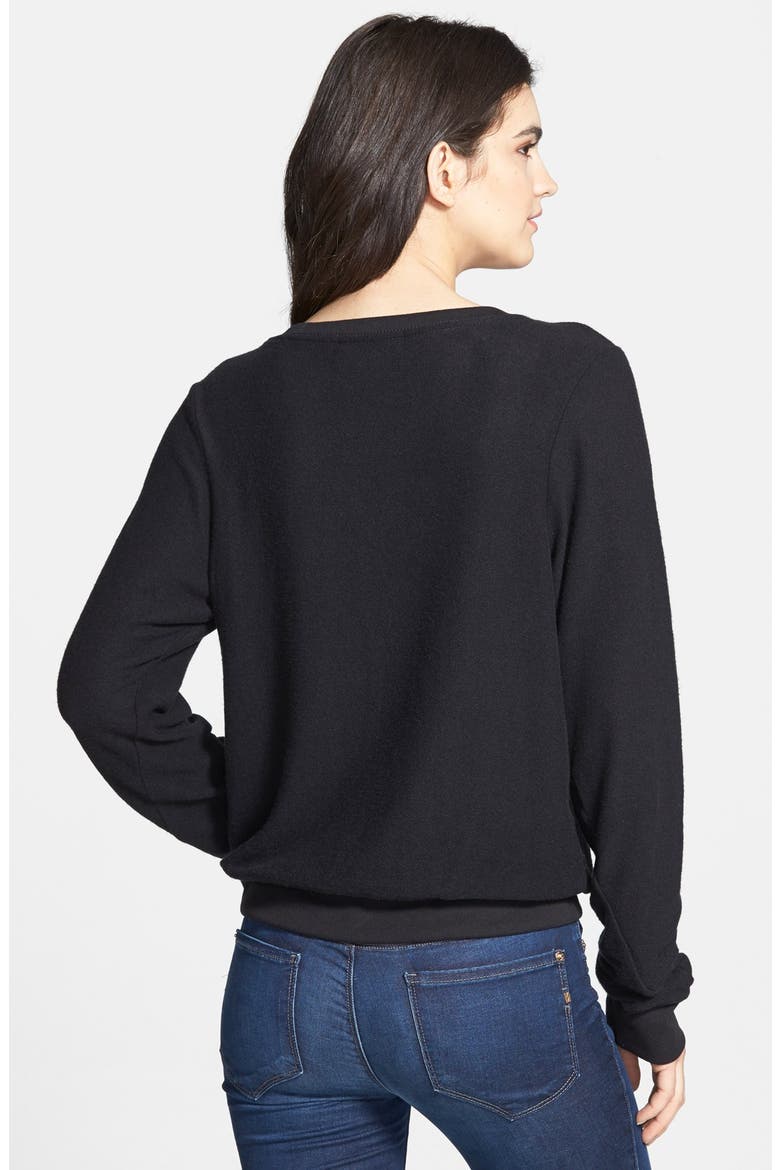 'Baggy Beach Jumper' Pullover, Alternate, color, JET BLACK