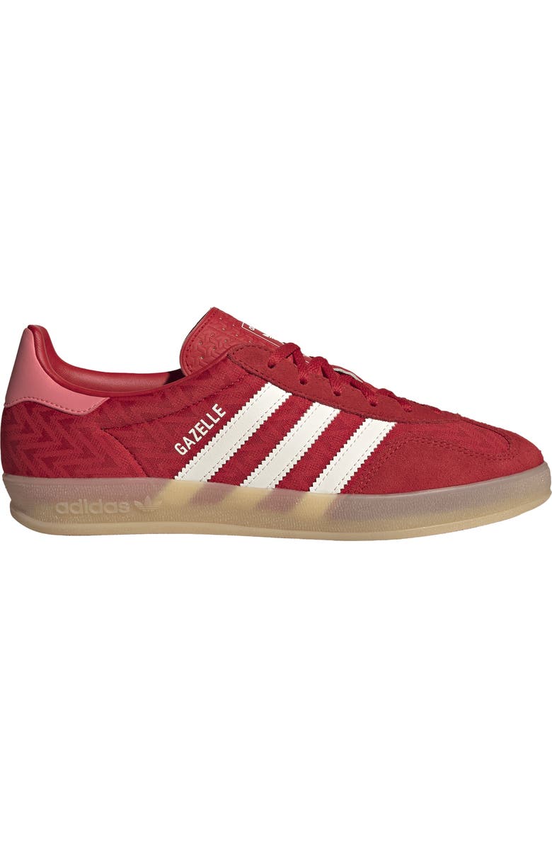 adidas Gazelle Indoor Sneaker, Alternate, color, Scarlet/ Core White/ Gum 3