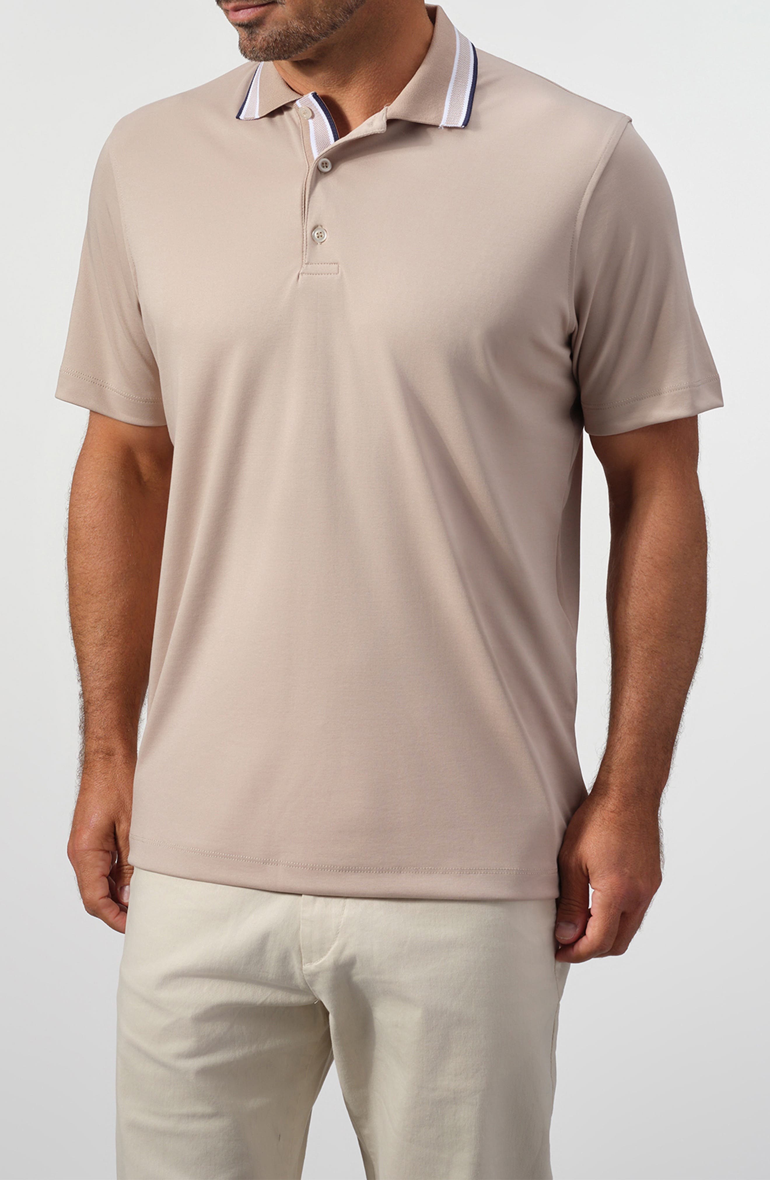 STUDIO GARNET LOS ANGELES Tipped Knit Polo