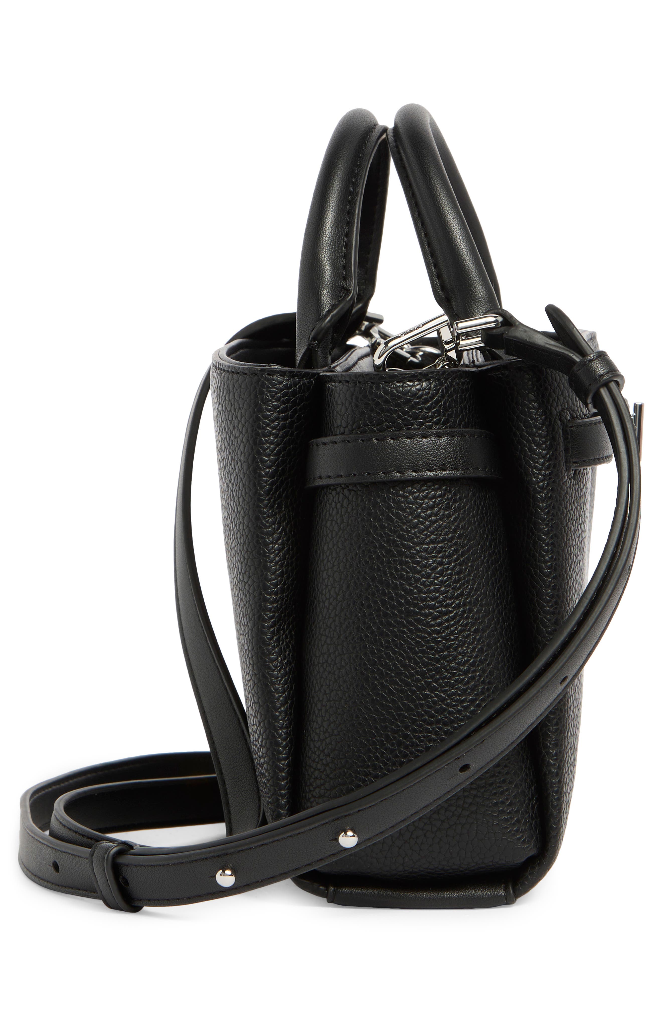 Onya Crossbody Bag, Alternate, color, BLACK/ SILVER